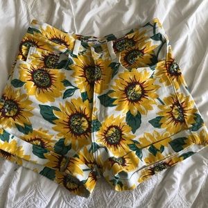 American Apparel Sunflower High Waisted Shorts